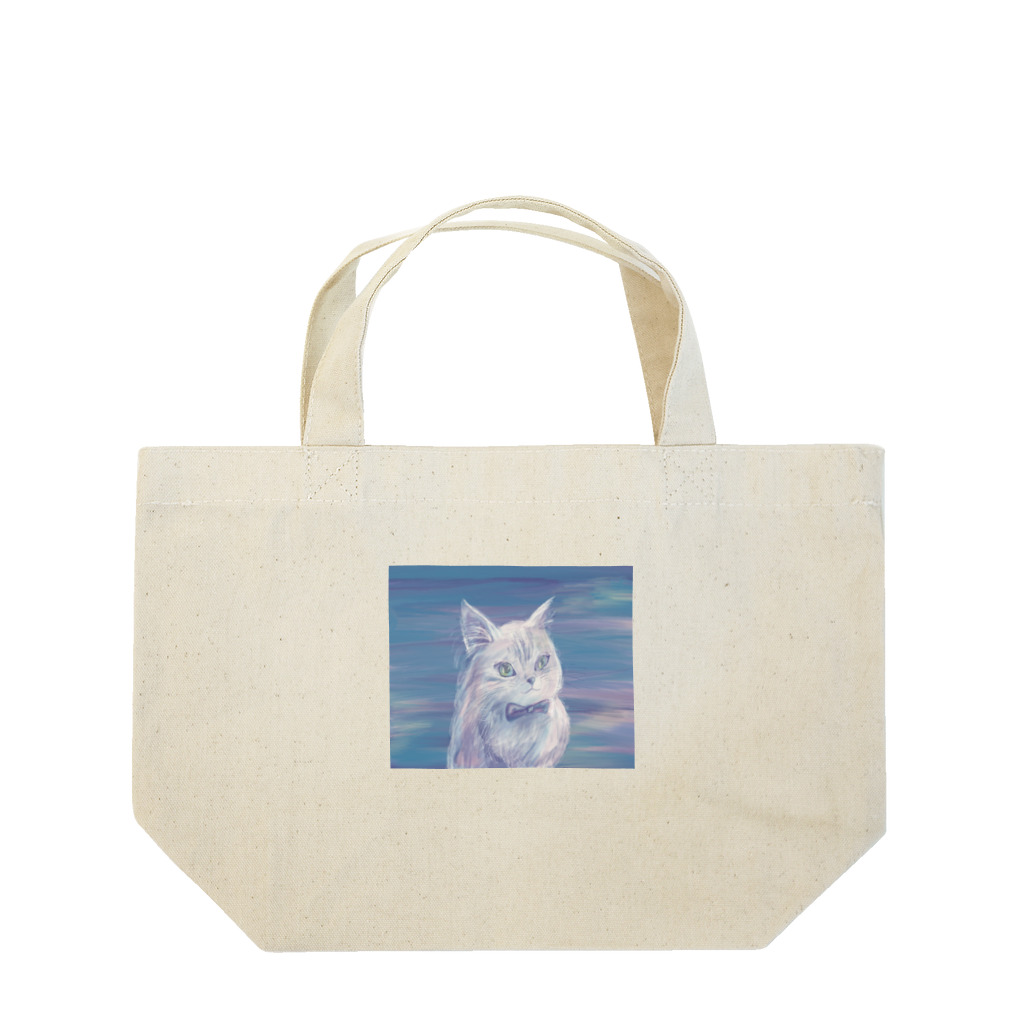 猫のきぬくんのお店のシロネコ Lunch Tote Bag