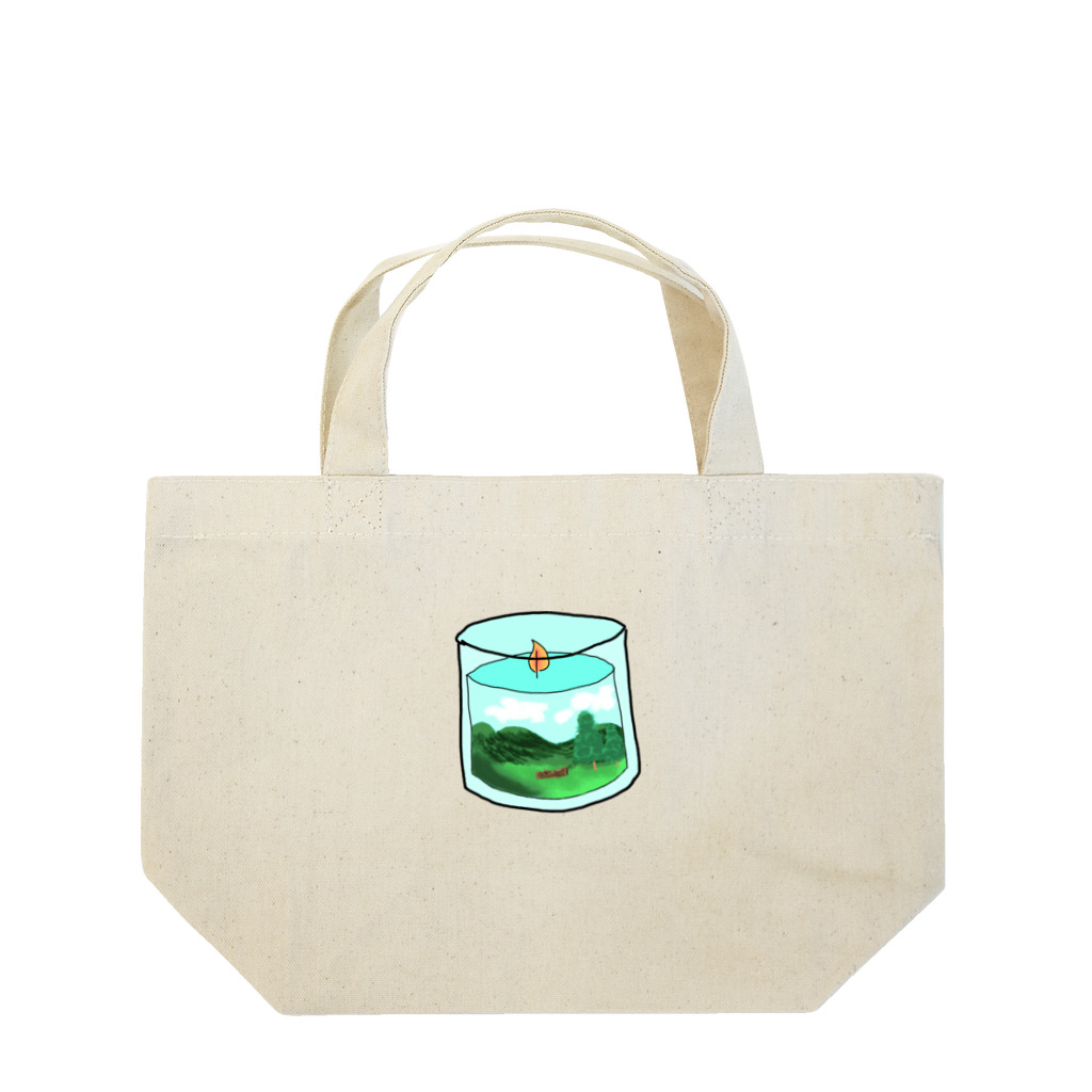 QuinnOliverの風景のキャンドル Lunch Tote Bag