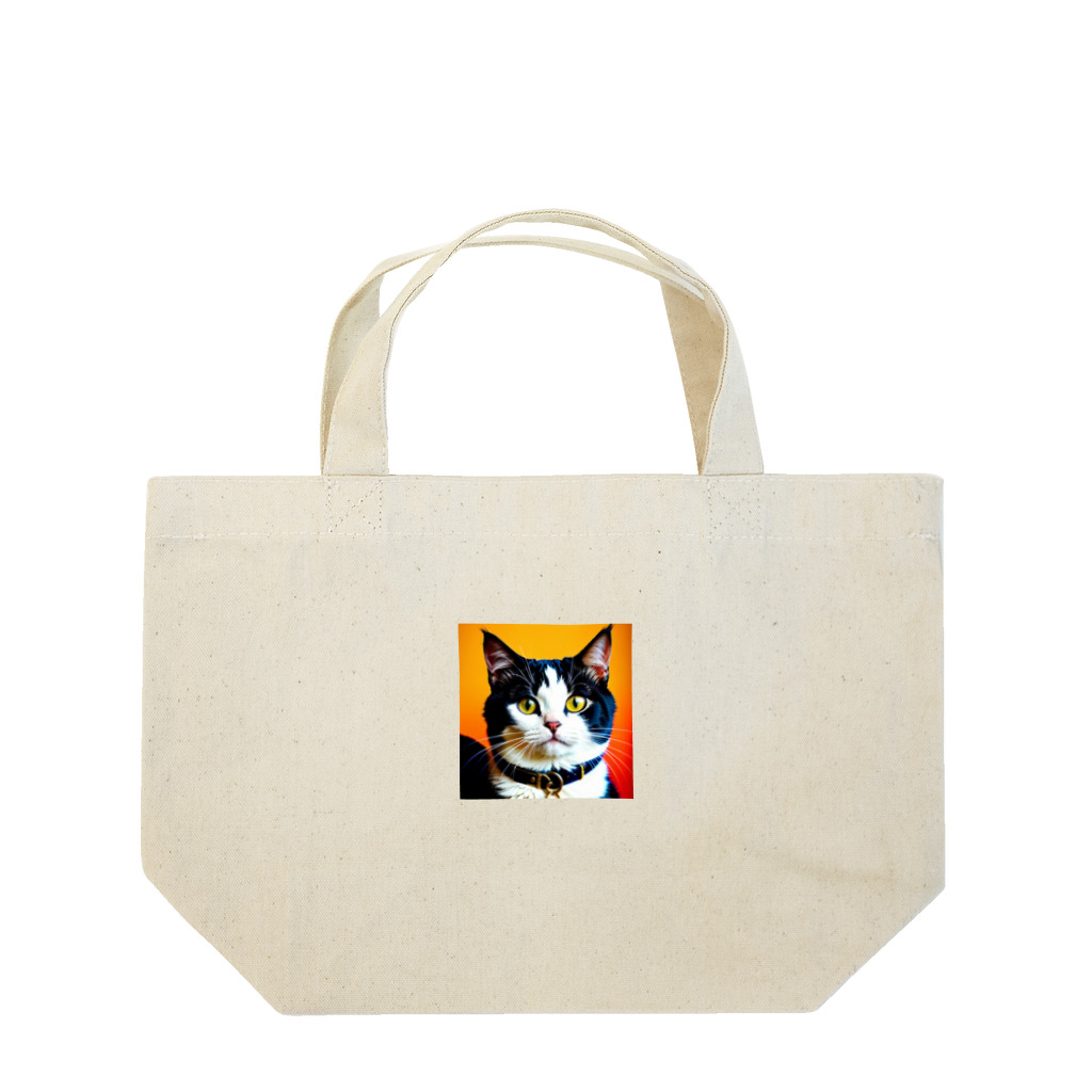 抹茶ラテの普通の猫 Lunch Tote Bag