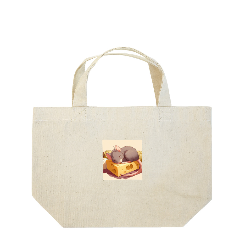 ronmanganのHappyマウスグレー Lunch Tote Bag