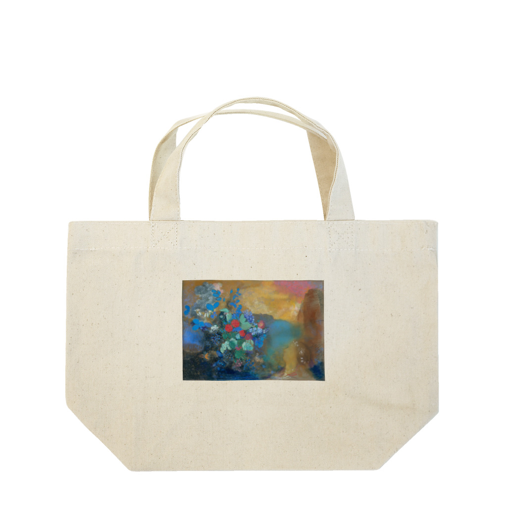 世界美術商店の花の中のオフィーリア / Ophelia among the Flowers Lunch Tote Bag