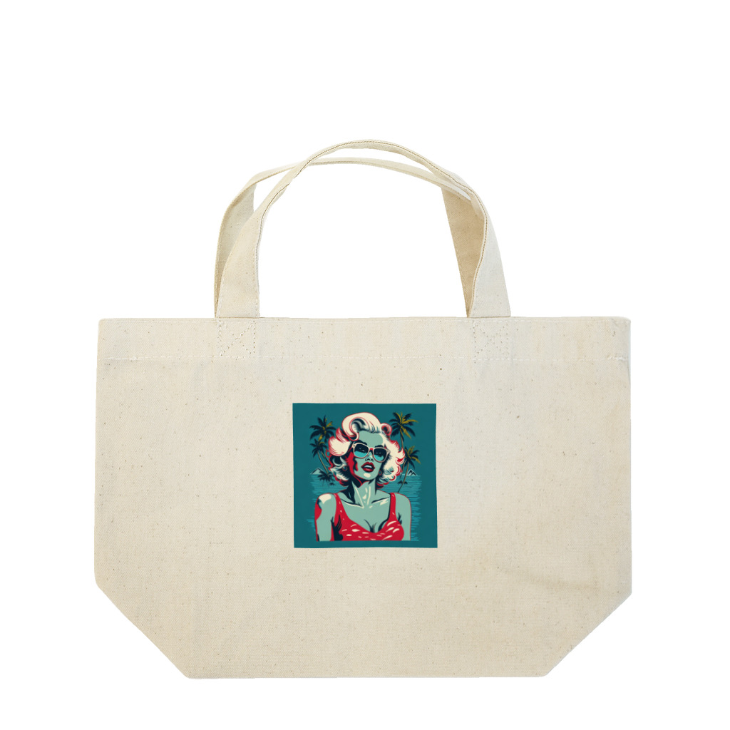 Daruma-StoreのMarilyn monroe with cartoon style Lunch Tote Bag
