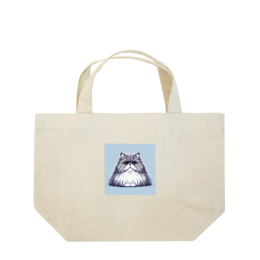 ドット絵、ゲーム好き必見🥰のピクセルペルシャ猫ちゃん Lunch Tote Bag