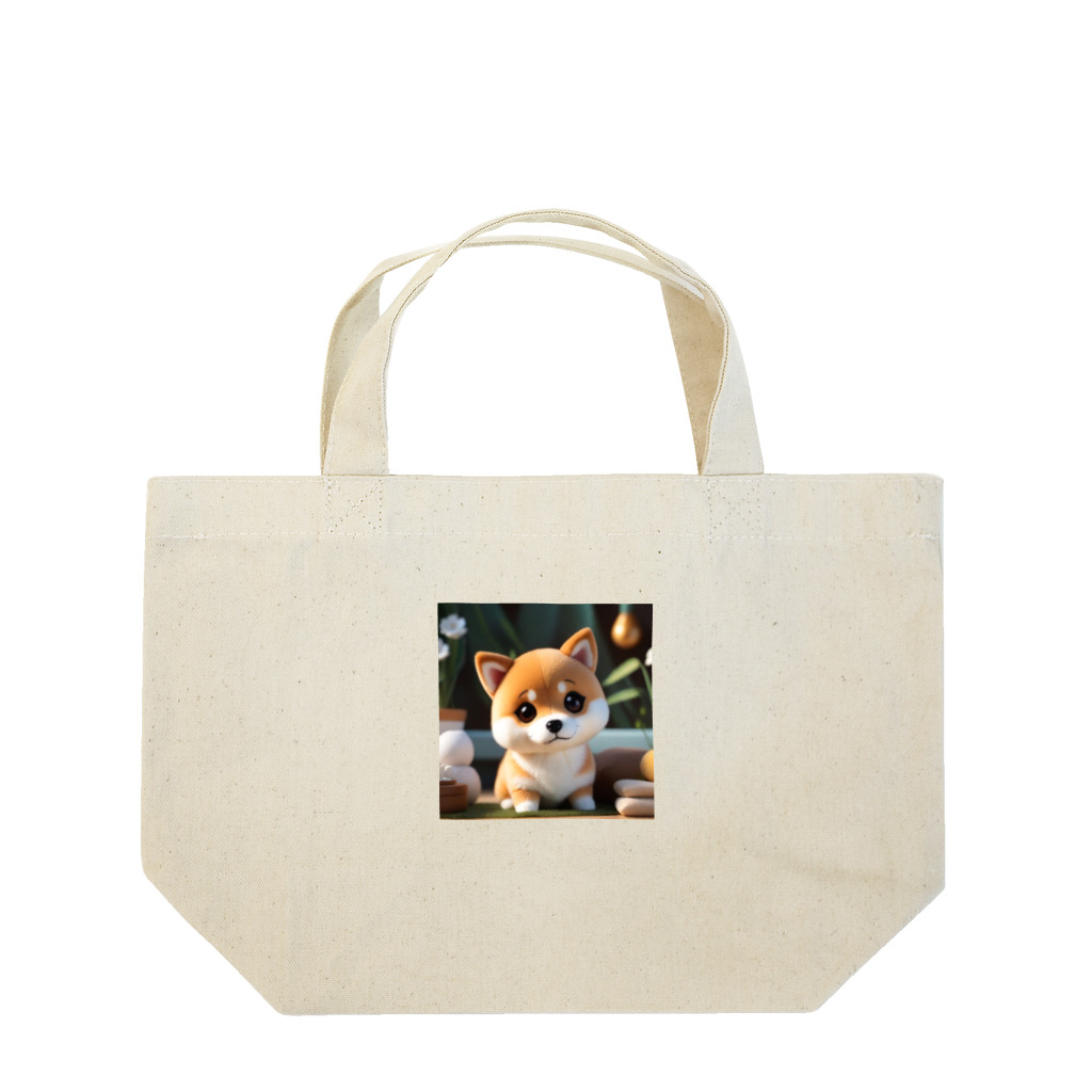 dcgnori／ワンコ画像のうるうる瞳のオムスビ顔の三角芝ちゃん Lunch Tote Bag