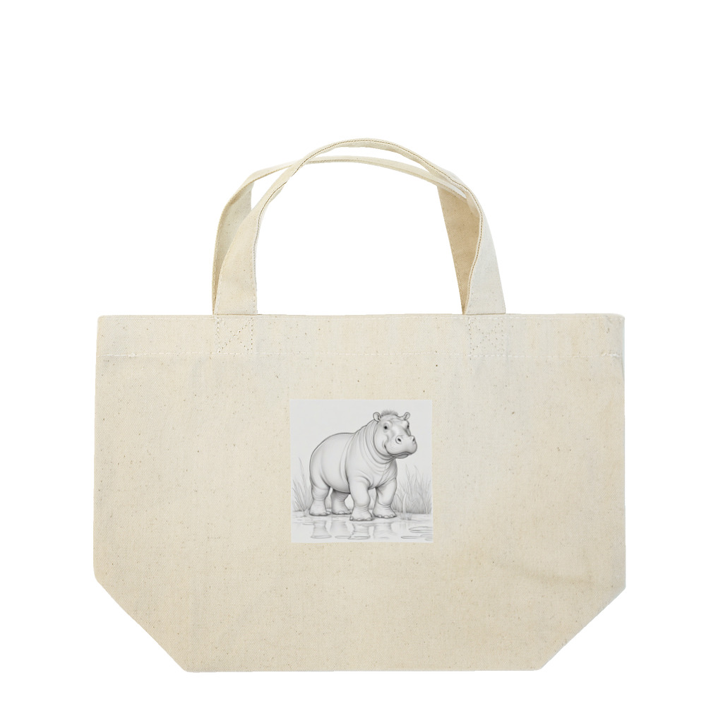 suke-maruruのカバ Lunch Tote Bag