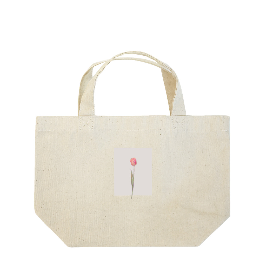 rilybiiの🍑 peach milk tea × peach tulip . Lunch Tote Bag