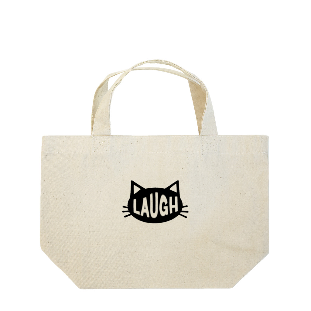 LAUGHのLAUGH ロゴ　黒 ランチトートバッグ