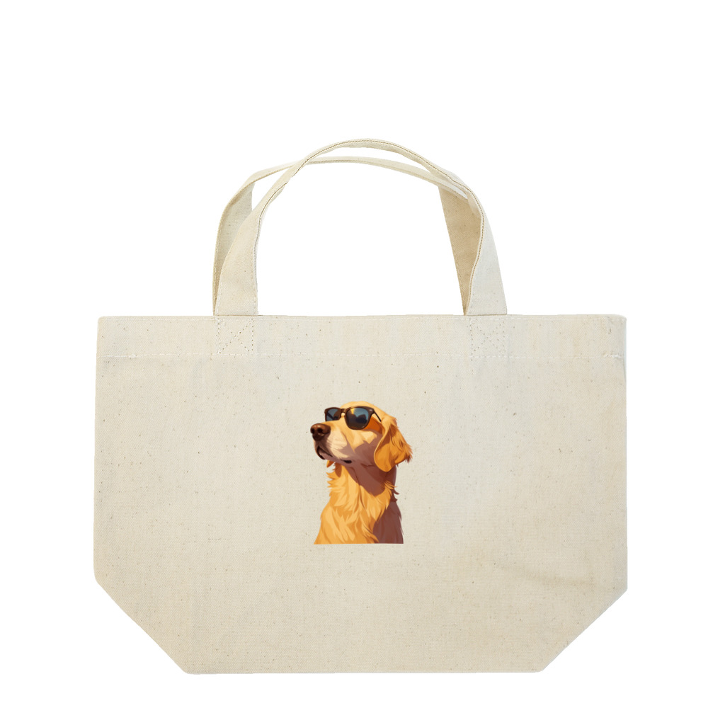 AQUAMETAVERSEのサングラスをかけた、かわいい犬 Marsa 106 Lunch Tote Bag
