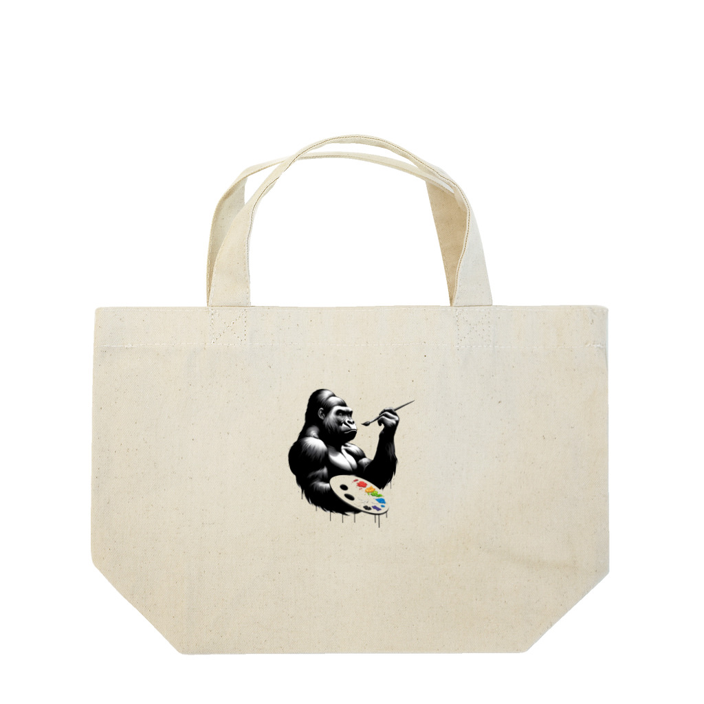 K'ramaの画家ゴリラ Lunch Tote Bag