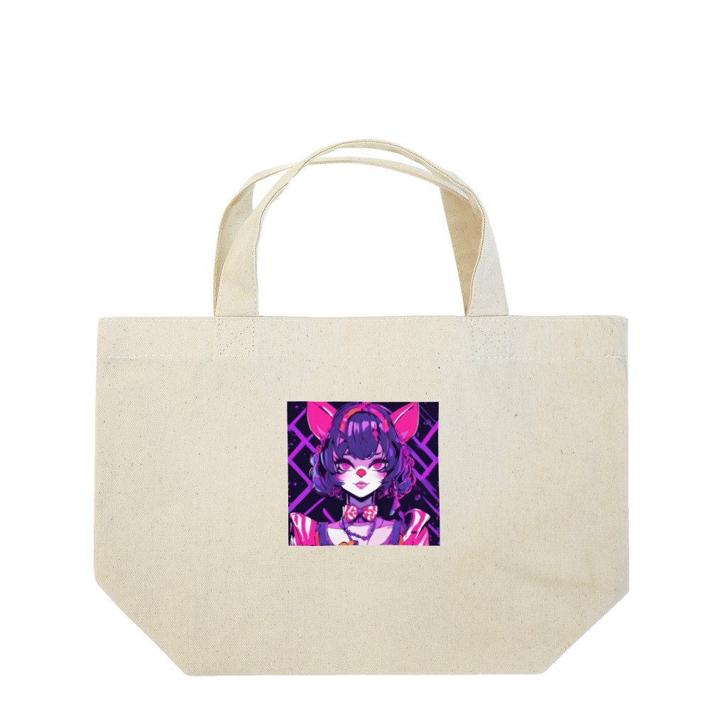 パンクビビッド•ピエロ団のパンクビビッド・ピエロキャットレディ Lunch Tote Bag