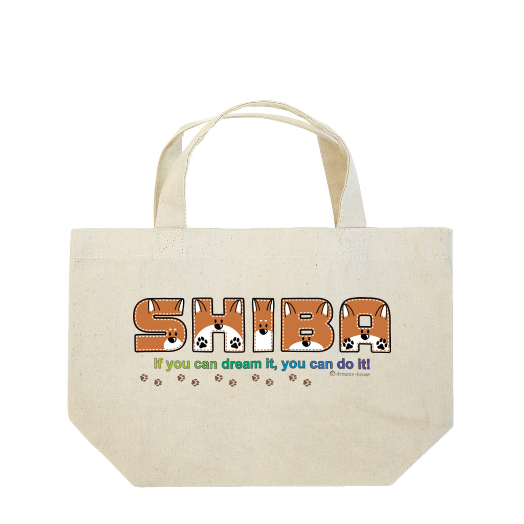 dreamy-houseの柴文字（赤柴） Lunch Tote Bag