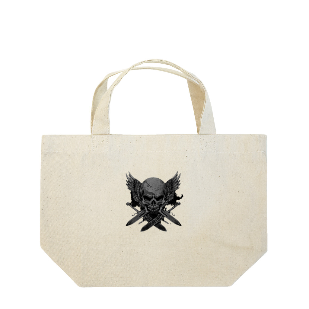 Shin〜HTのお店のドクロ切り抜き Lunch Tote Bag