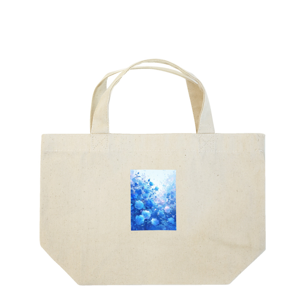 AQUAMETAVERSEの青い薔薇の花園　BLUE PLUM  691 Lunch Tote Bag