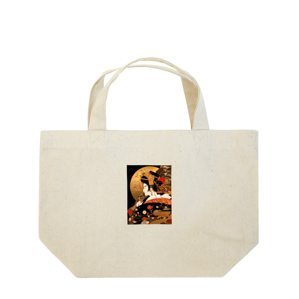 AQUAMETAVERSEの聖徳太子絵伝金蒔絵　Tomoe bb 2712 Lunch Tote Bag