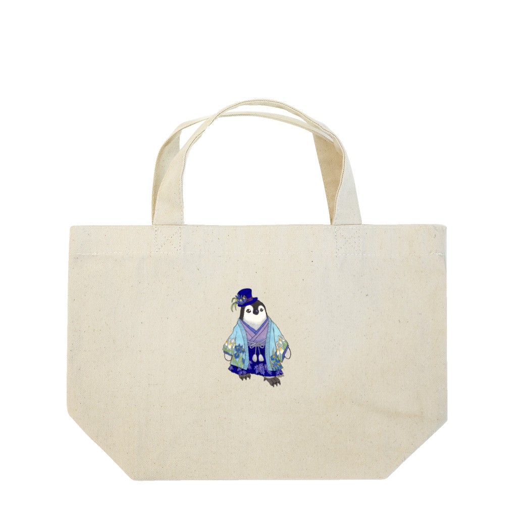 ヤママユ(ヤママユ・ペンギイナ)の着物ぺんぎんーいずれは菖蒲かエンペヒナー Lunch Tote Bag
