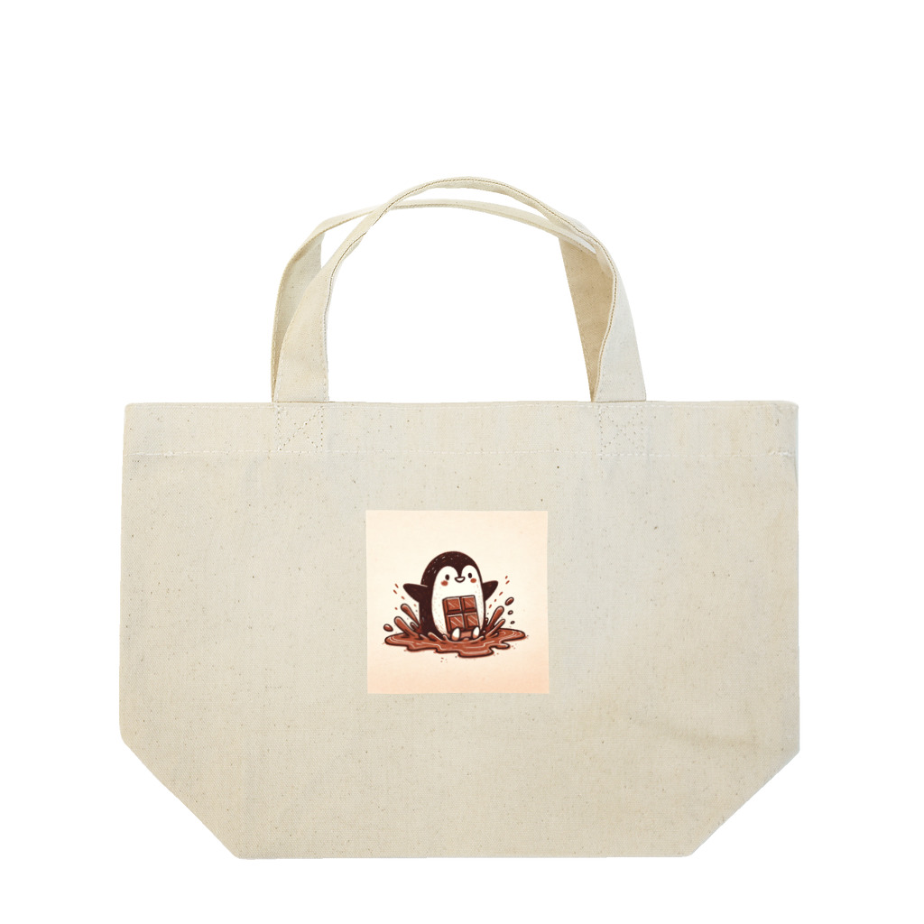 もぐふわアニマルズの甘い滑走 - チョコペンギン物語 Lunch Tote Bag