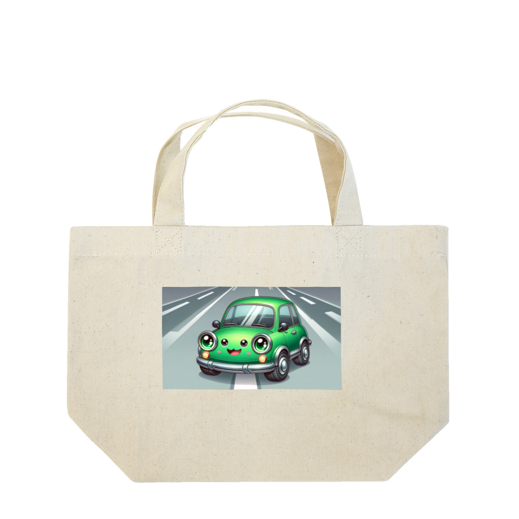 kawadangoのかわいい緑の車 Lunch Tote Bag