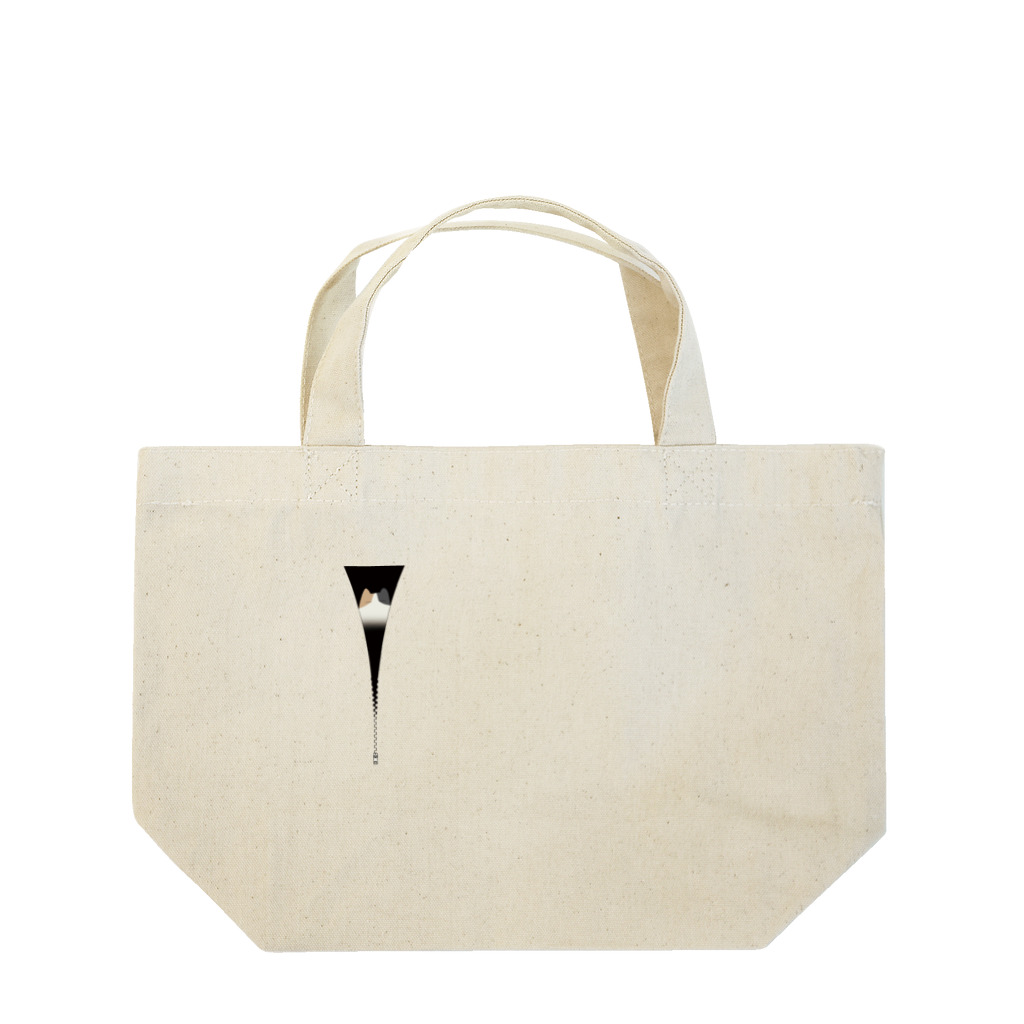 y-sasのファスナー猫　三毛もた Lunch Tote Bag