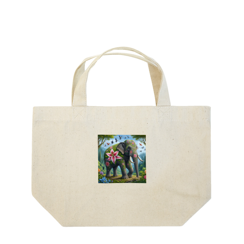 totetunのゆりゆるゾウさん Lunch Tote Bag