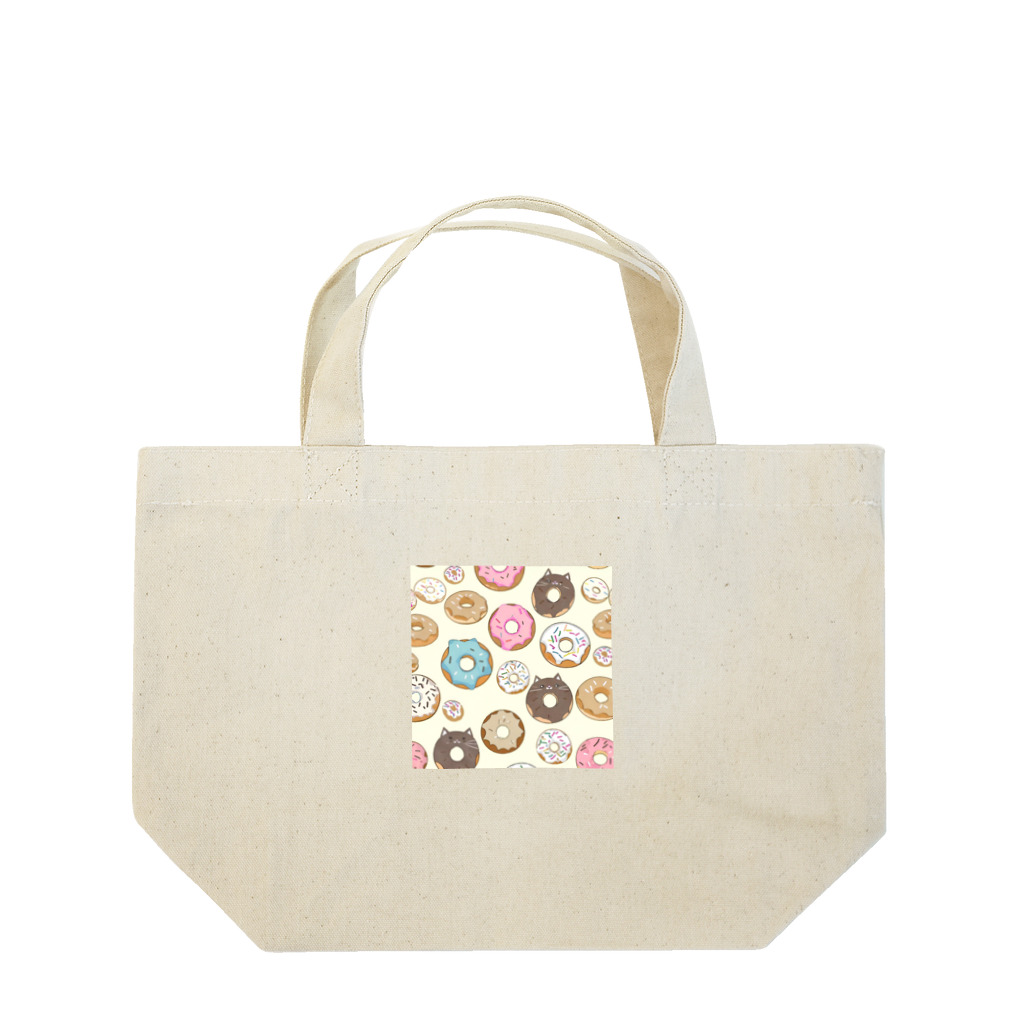 パキュラSHOPのドーナツ、時々ネコドーナツ Lunch Tote Bag