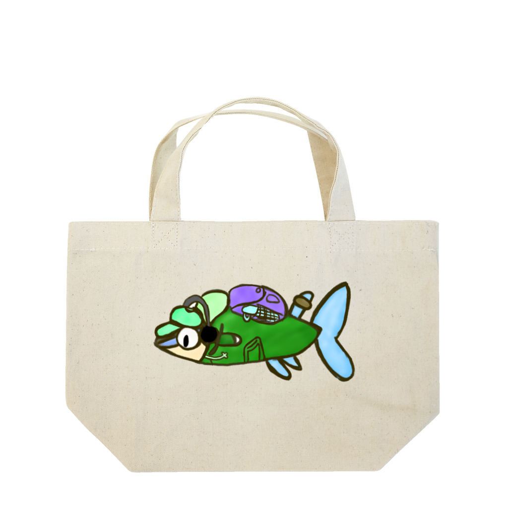 motchie's Shopのグリーンネオンくん Lunch Tote Bag