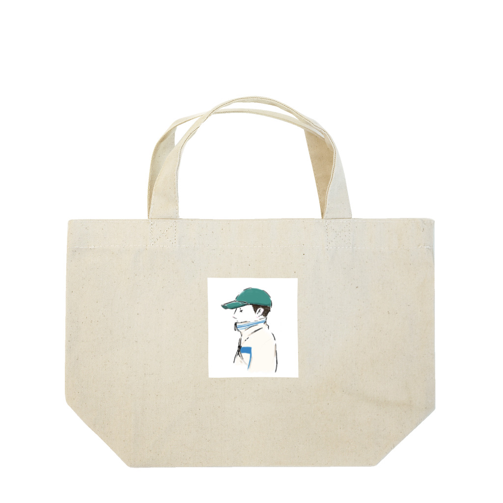 かわいい小物 kawaiikomonoの優しい色のボーイッシュ Lunch Tote Bag
