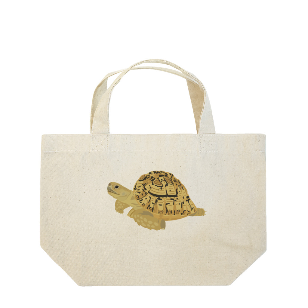 カメの歩みのヒョウモンガメ Lunch Tote Bag