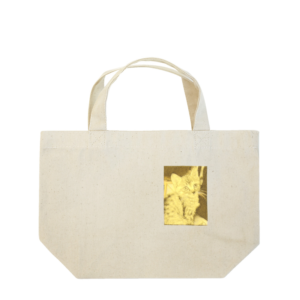 金色猫のキラキラネコ ランチトートバッグ