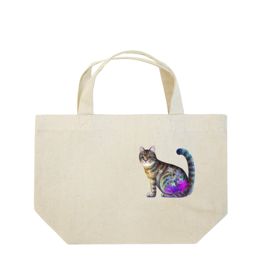 yucca-ticcaの猫 キジトラ Lunch Tote Bag