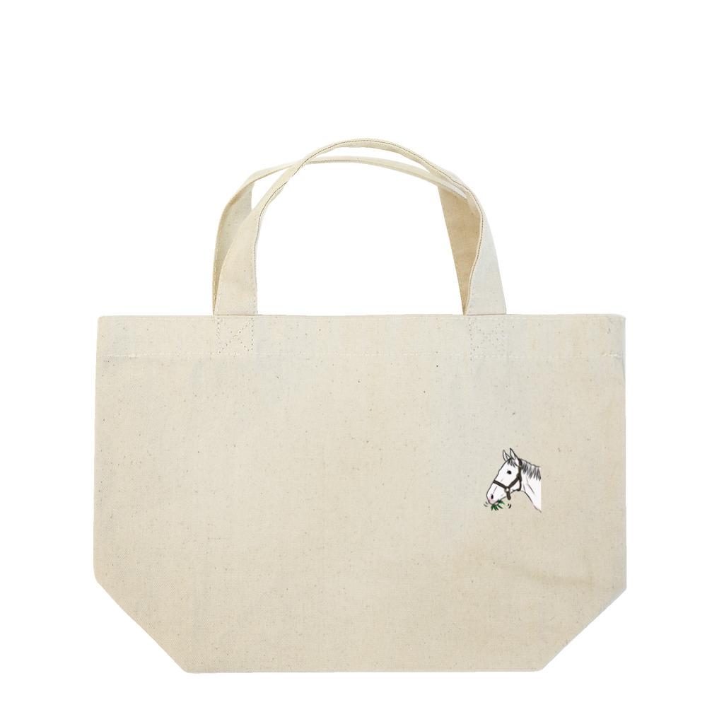 ユルークうーまショップのあし毛のモグモグ馬 Lunch Tote Bag