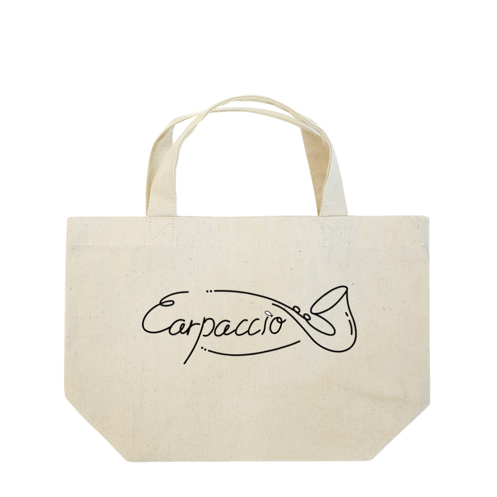 carpaccioのカルパッチョの筆記体 ランチトートバッグ