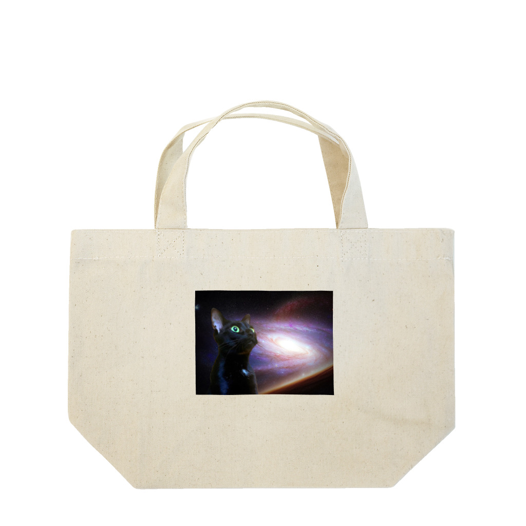 hashiba_のspace cat Lunch Tote Bag