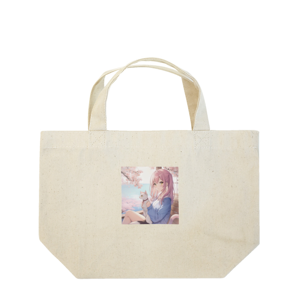 CAT WARのネコと花見 Lunch Tote Bag