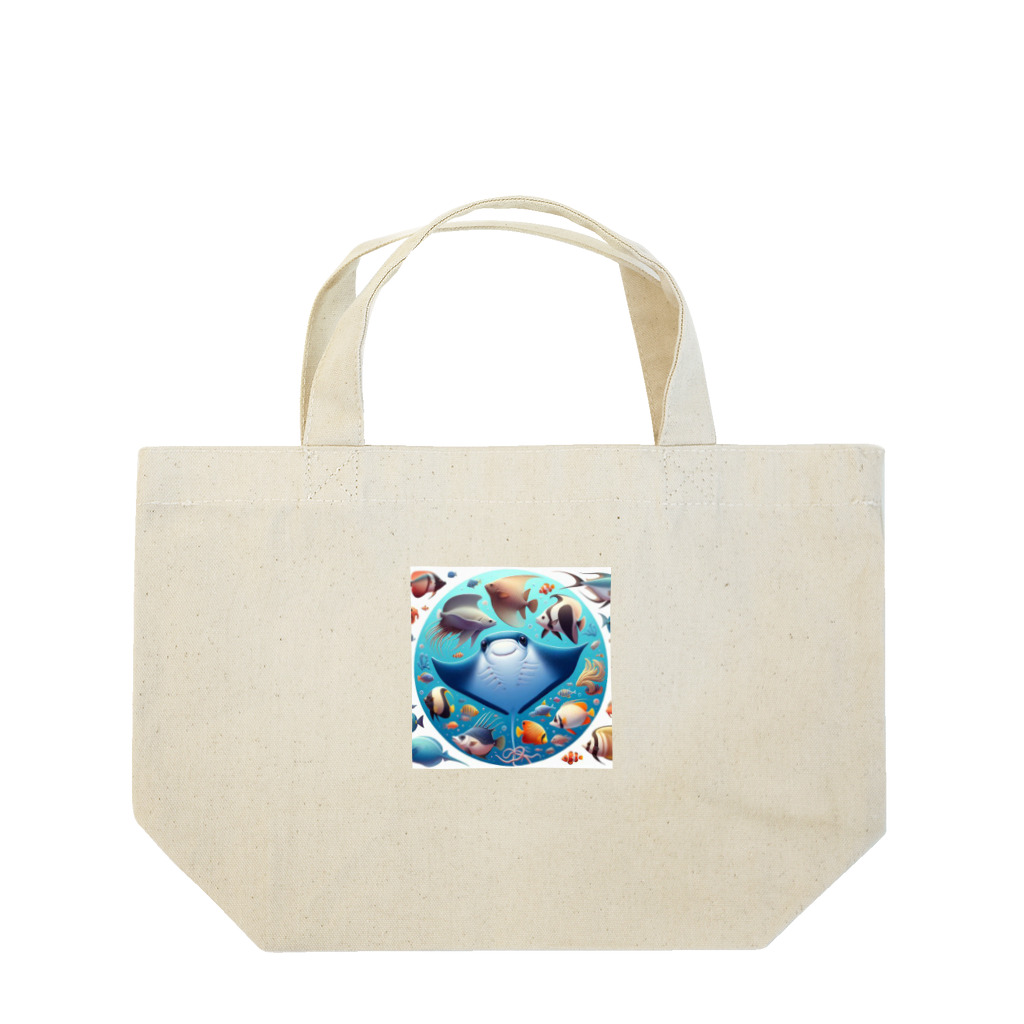 パパリスのマンタと仲間たち Lunch Tote Bag