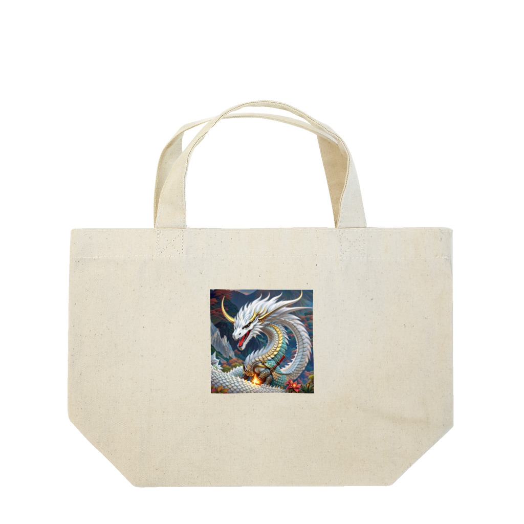 リリアのファンタジーの白龍降臨 Lunch Tote Bag