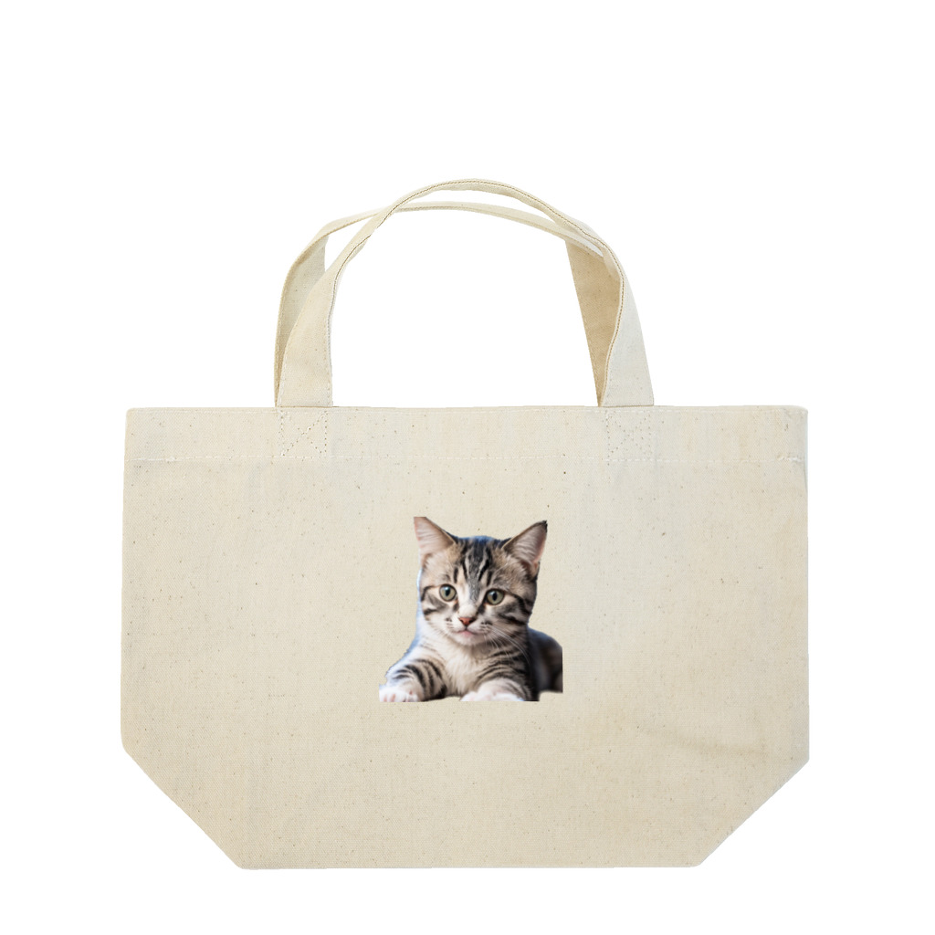 幸運を呼ぶ幸せ丸出しショップの幸運を呼ぶ可愛いネコちゃん Lunch Tote Bag