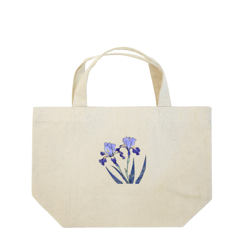 RetrowaveFlowerのRetrowaveFlower-カキツバタ- Lunch Tote Bag