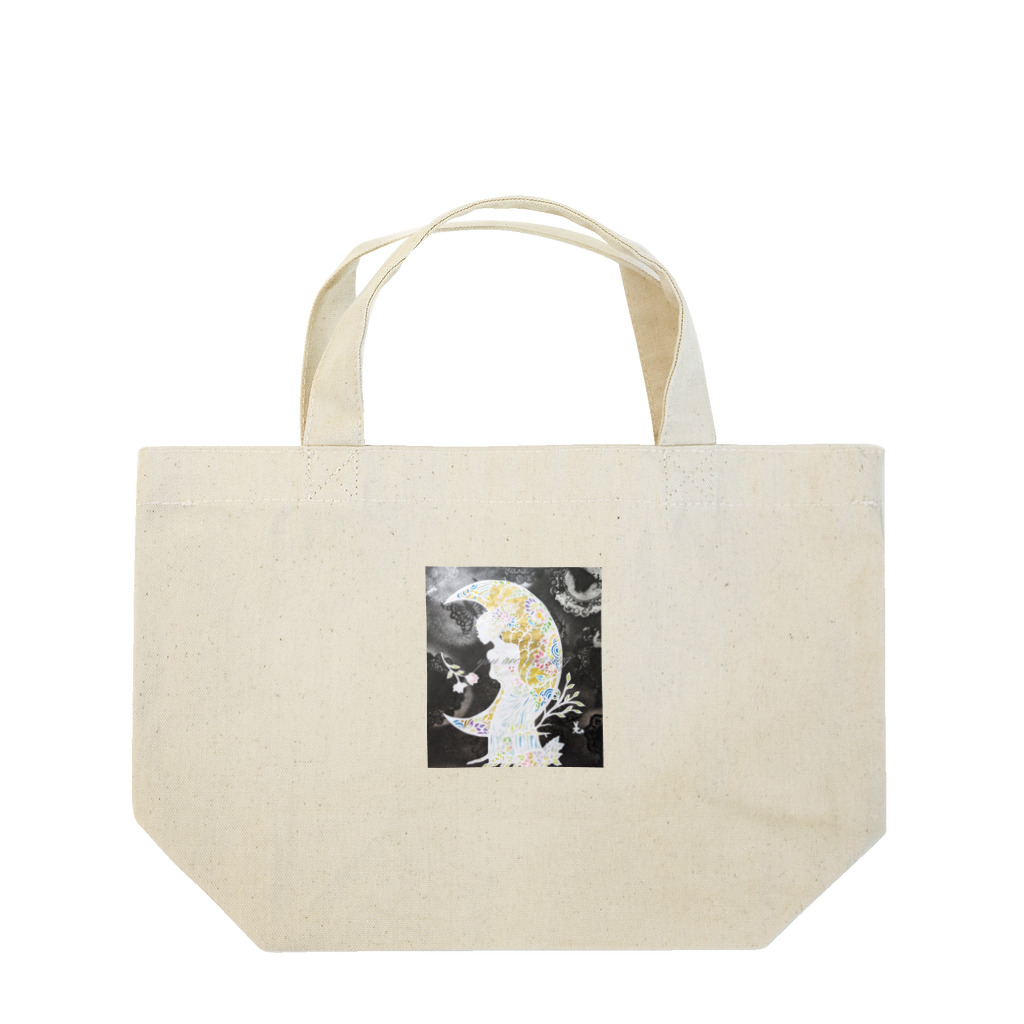 切り絵作家　MiHoの月の女神 Lunch Tote Bag