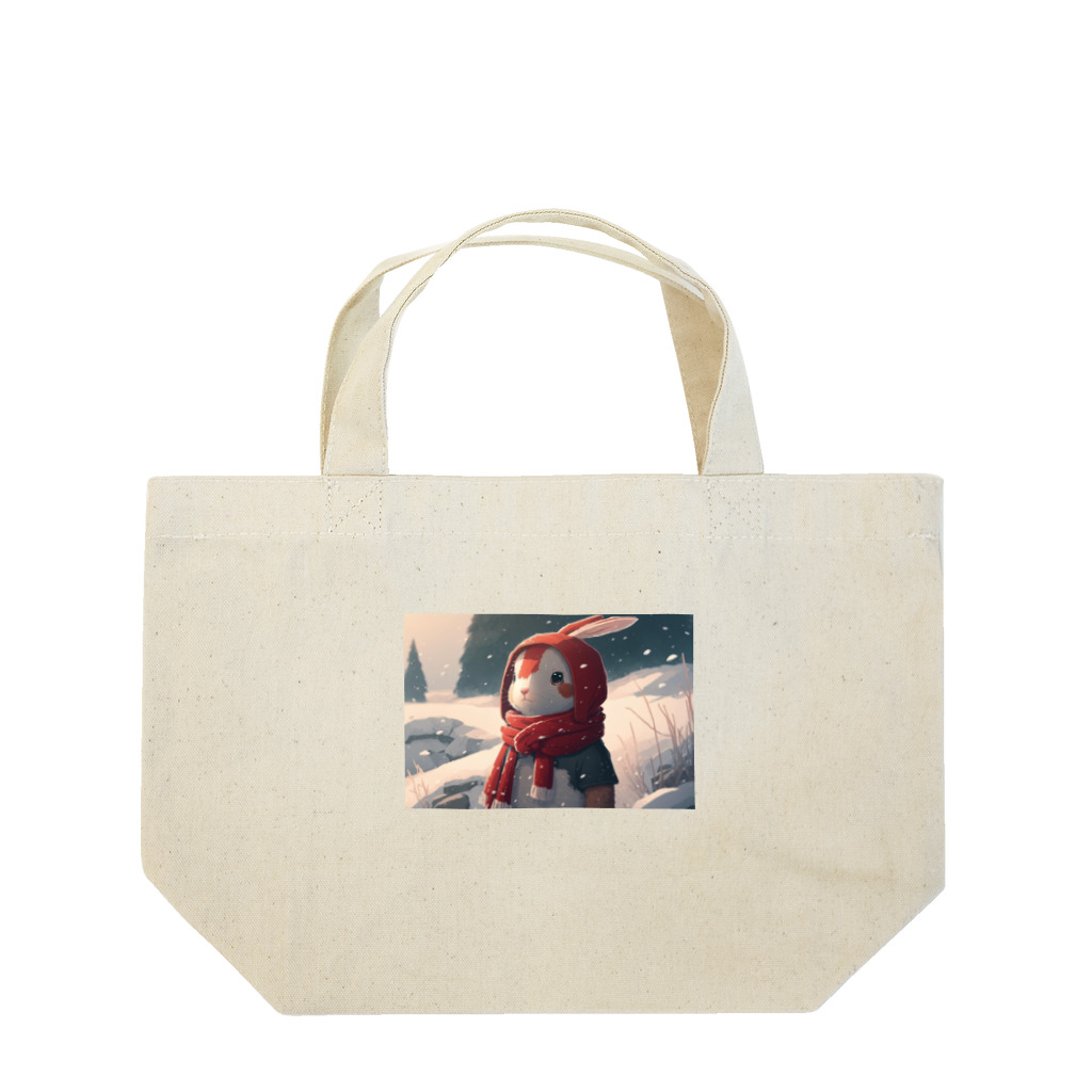 Soundの雪国のウサギ Lunch Tote Bag