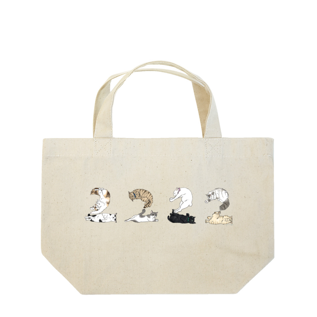 kaoru@nekomangakakuyoのにゃーにゃーにゃーにゃー猫ズ Lunch Tote Bag