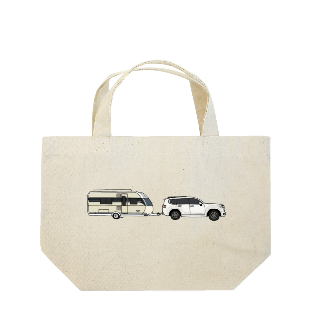 anzuのお店のランドクルーザー300とトレーラー Lunch Tote Bag