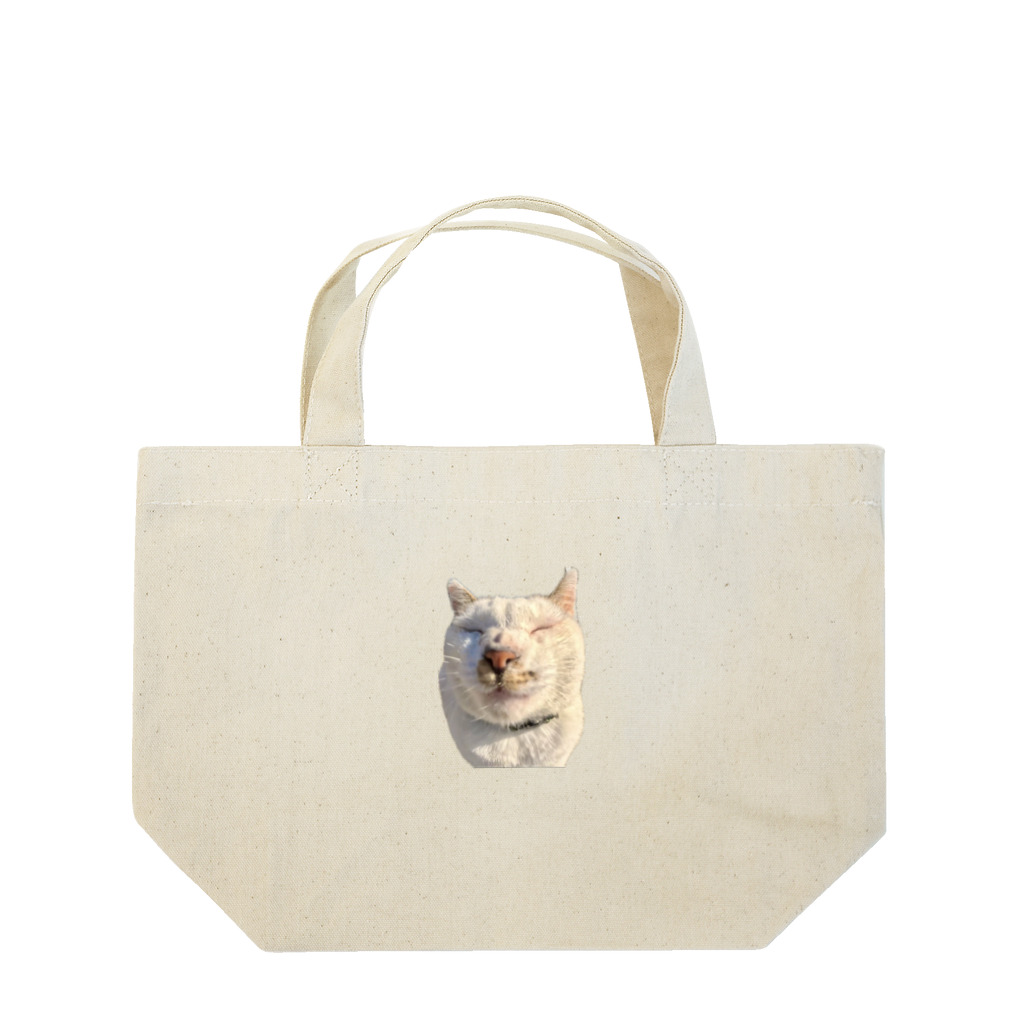 猫島のじかんのたまらない島猫のどアップ顔グッズ① Lunch Tote Bag