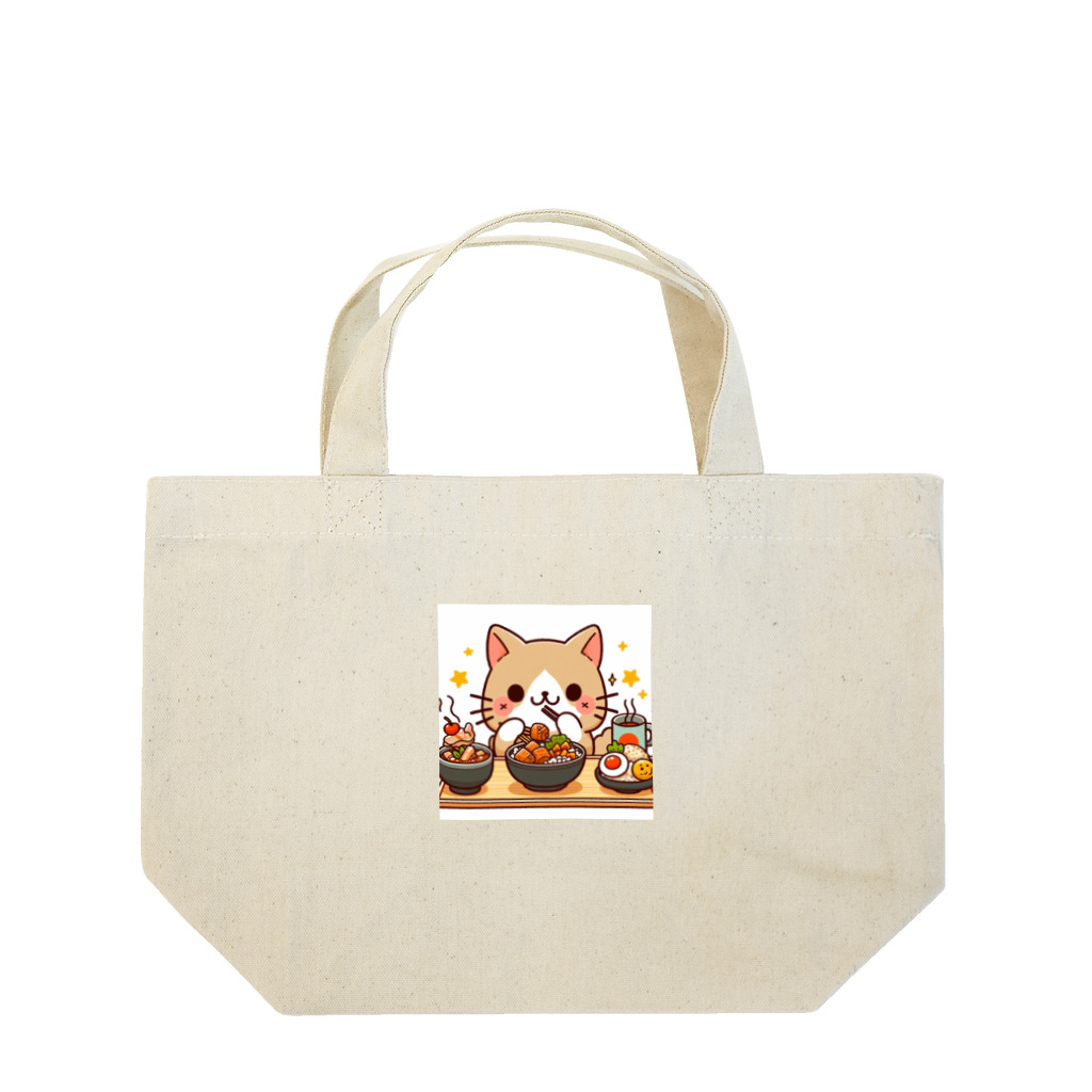 zuuu-の☆食いしん坊にゃんこ☆ Lunch Tote Bag