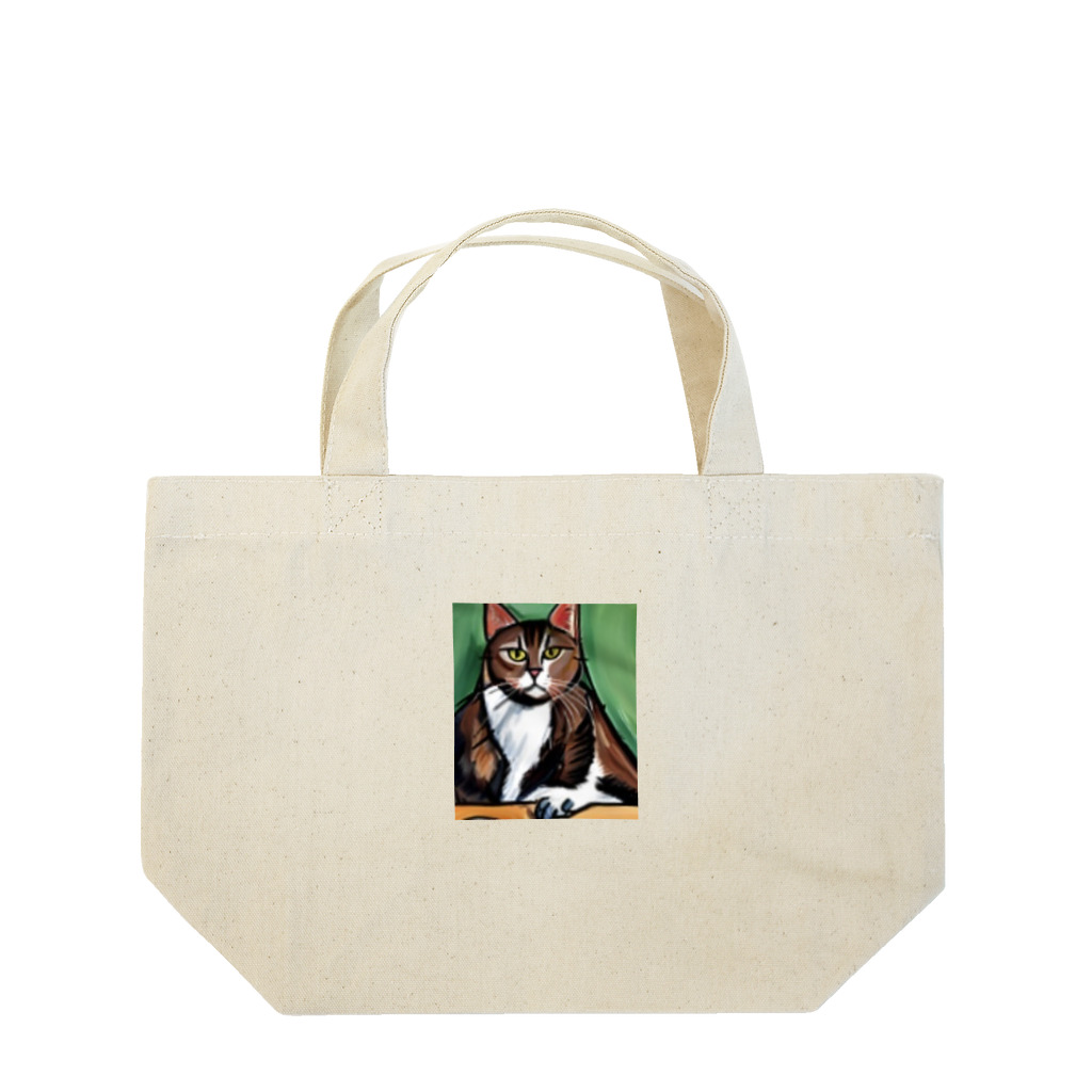 Ppit8のどっしりかまえる猫ちゃん Lunch Tote Bag