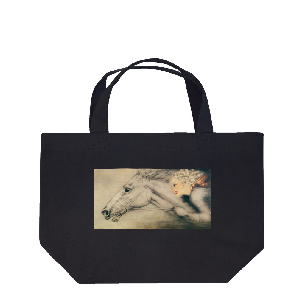 世界の絵画アートグッズのルイ・イカール 《サラブレット》 ランチトートバッグ