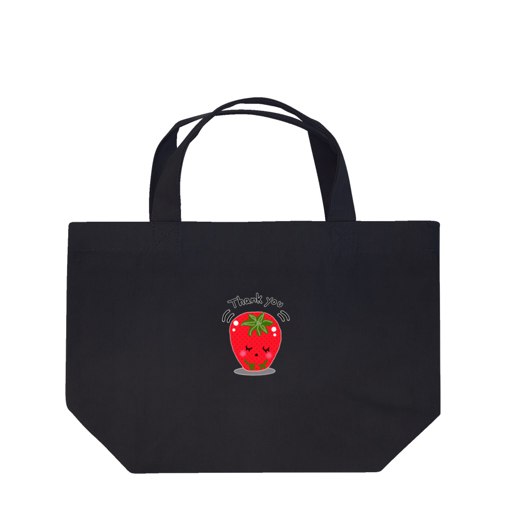 MZグラフィックスのいちご　Thank you Lunch Tote Bag