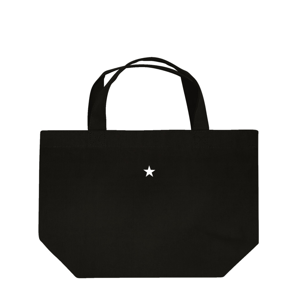 DRIPPEDのBLACK STAR REVIVAL-GTO STAR リバイバル-(白星・ワンスター)白バージョンTシャツ Lunch Tote Bag