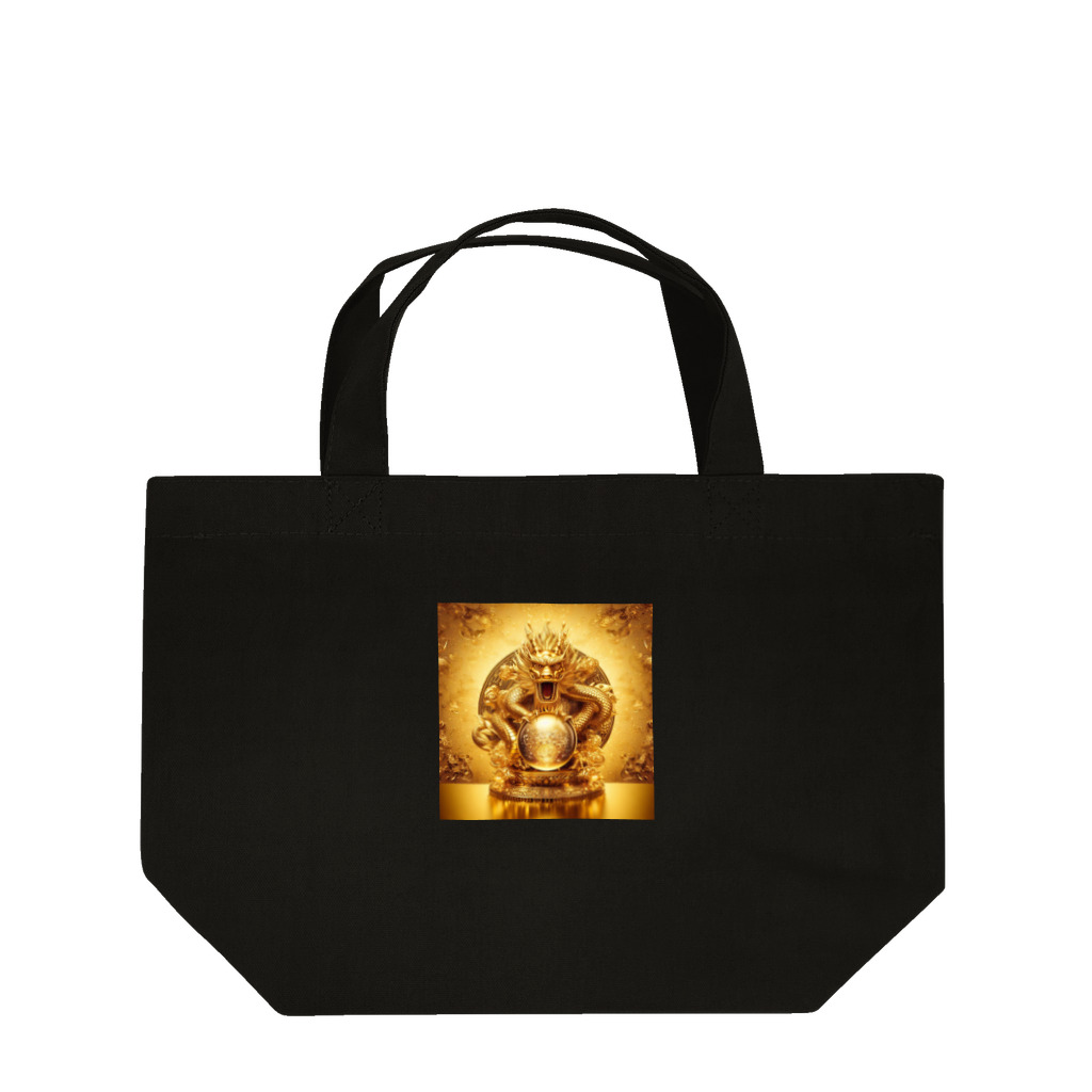 【金龍】Kinryuの【金運爆上げ】金龍守護神グッズ_001 Lunch Tote Bag