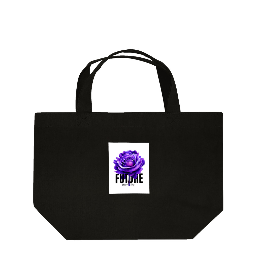 Future Starry Skyの紫色の薔薇 Lunch Tote Bag