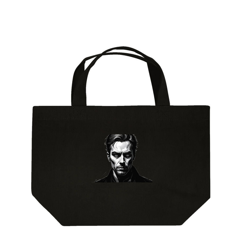 studio eizoの男はタフでなくっちゃね！ブラック(黒)好きにはたまらない‼ Lunch Tote Bag